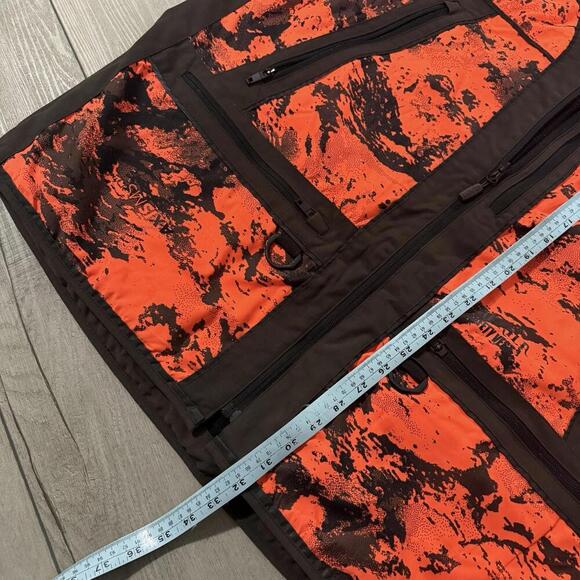 Härkila Hunting Shooting Vest Blaze Orange Camo Utility Pockets Men Size 4XL B&T - Picture 12 of 13